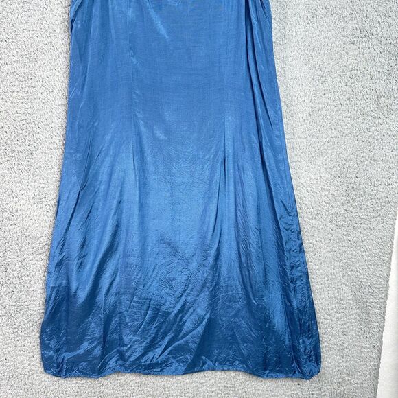 Noa Noa Slip Dress Womens Sz M Blue Sleeveless Spaghetti Strap Feminine Romantic - Picture 11 of 13